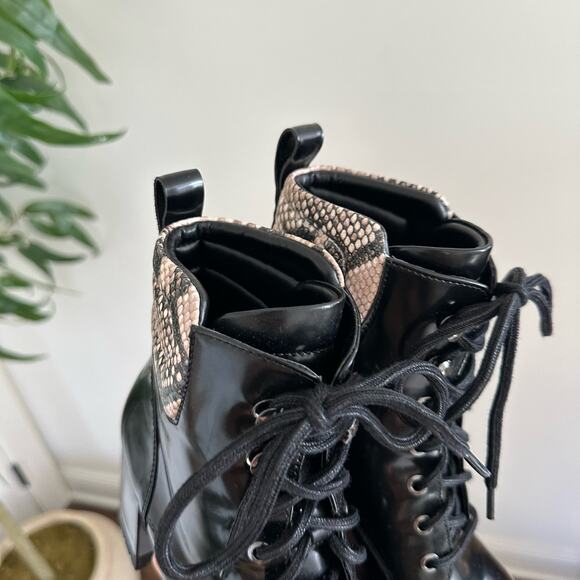 Aerosoles Elena Platform Bootie in Black Combo Leather 8.5 - Picture 5 of 8